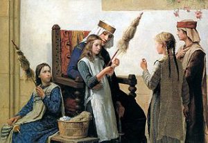 Reine Berthe par Albert Anker, 1888